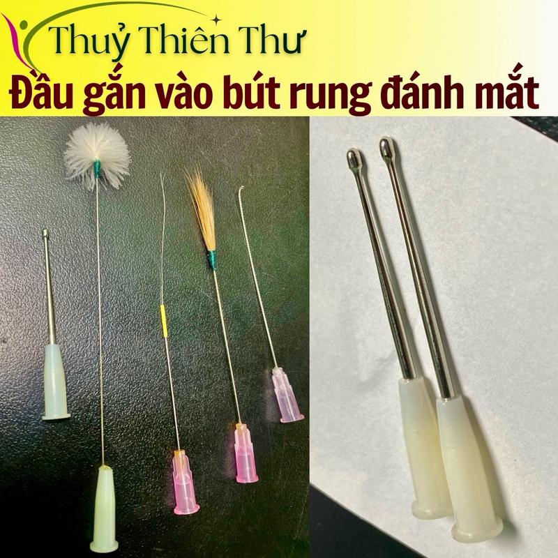 Đầu lẻ gắn vào cây bút rung rà mí mắt, lông ngỗng bông se, lông ngựa - Lấy ráy tai cây se lỗ ghèn đánh đánh máy se lỗ ghèn