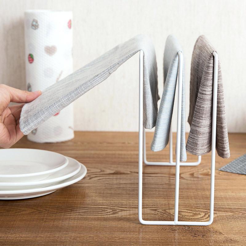 Product Introduction of [HOU]High Quality Iron Towel Rack Kitchen Cupboard Hanging Wash Cloth Organizer Drying Rack 20