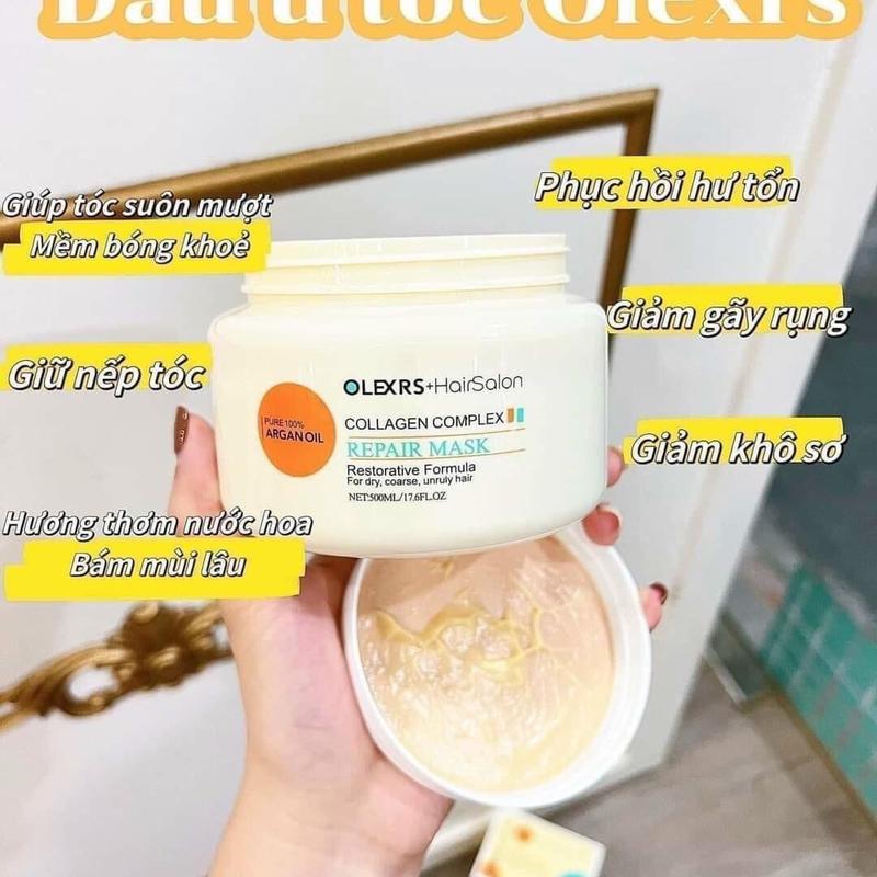 Ủ Tóc Olexrs Hair Salon Argan Oil Collagen  Repair Mask 500ml