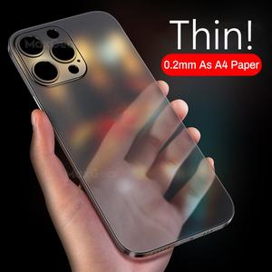 Ultra Thin Soft PP Case Compatible for iPhone 14 13 12 11 Pro Max Mini 14 Plus X XR XS Max 7 8 Plus SE 2020 2022 Matte Hard Back Translucent Clear Slim Cover