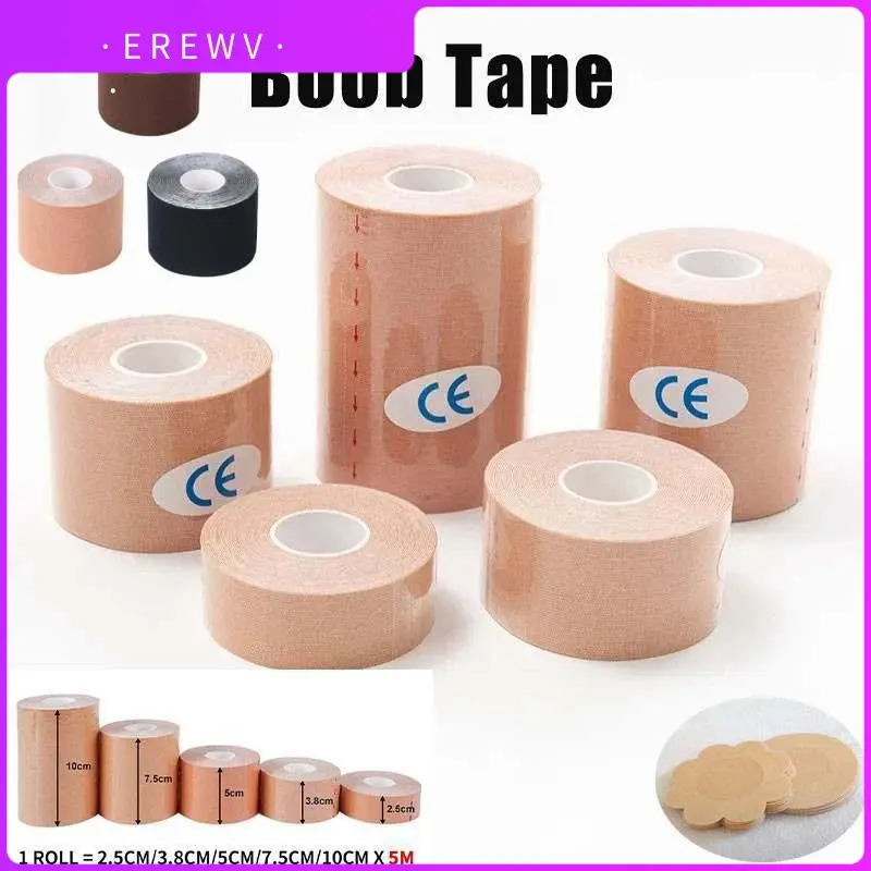 3Pcs Women Boob Tape Chest Paste Invisible Gathered Chest Breathable Adhesive Tape Elastic Cloth Waterproof Bandage Tape Womenswear Accessory Bra Lingerie