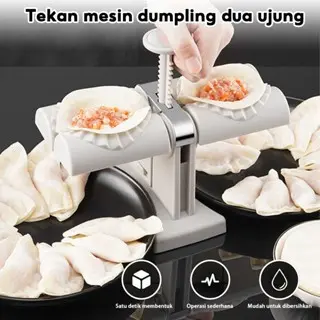 Mesin Pangsit Otomatis Double Head - Cetak & Isi Otomatis, 2 Head, Cepat & Higienis, Ideal untuk Restoran, Bisnis Kuliner & UMKM, Model [Model Name], Panjang [Panjang] cm, Lebar [Lebar] cm