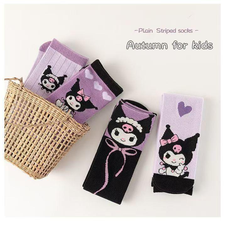 Tất Trẻ Em, Clow M, Cho Bé Gái Mùa Xuân Và Mùa Thu, Bắp Chân, Làm Bằng Cotton Nguyên Chất, Tất Trẻ Em, Thiết Kế Hoạt Hình Dễ Thương Và Thời Trang, Dài Giữa Bắp Chân, Năm 2025 6
