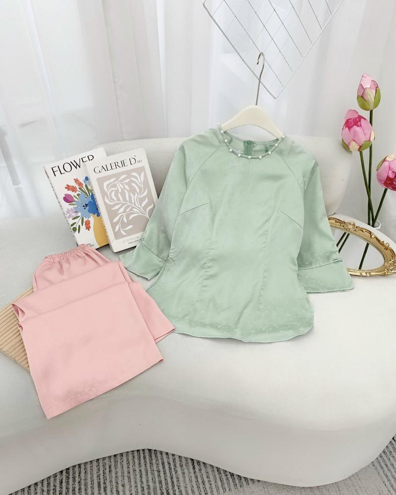 Product Introduction of Pháp Phục Tịnh Tâm Cổ Tròn Tay Xẻ Lụa Gấm Kín Đáo Sang Trọng 4 Size S,M,L,XL Siêu Xinh Women Top 4