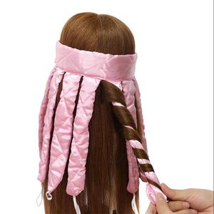 Varita rizadora sin calor, rizador flexible tipo “pulpo” para dormir toda la noche, rodillos de satén de seda para rizar el cabello, herramienta de peinado para uso diario