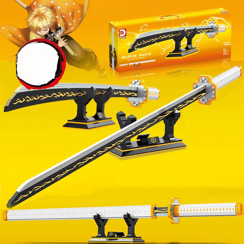 Đồ Chơi Lắp Ráp Mô Hình Kiếm Nhật Luân Của Zenitsu Trong Kimetsu NoYaiba Thanh Kiếm Diệt Qủy DK1506 Với 956 Mảnh Ghép