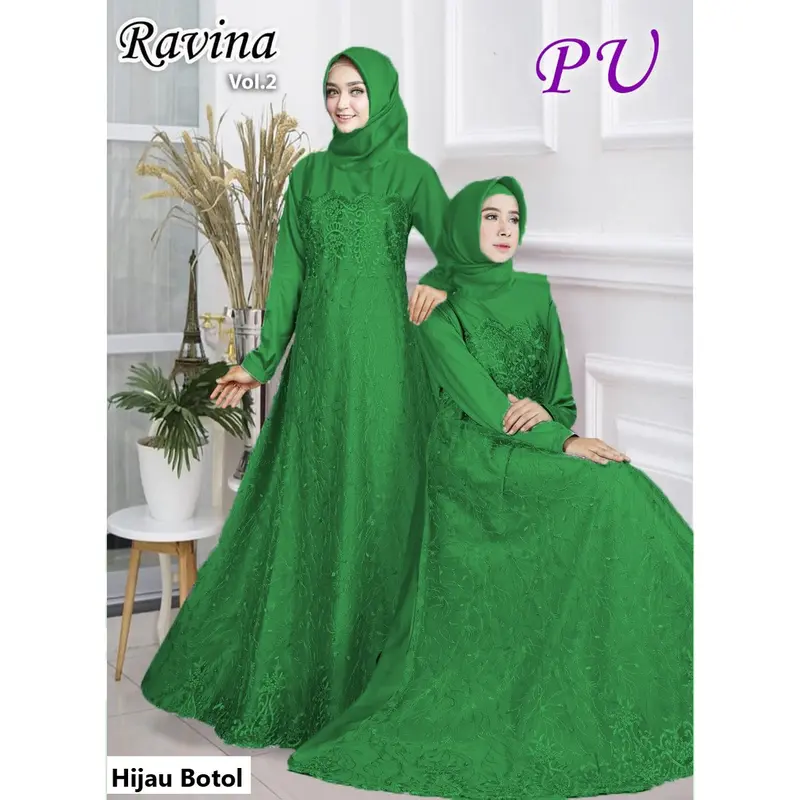GAMIS BRUKAT RAVINA BUSUI KEBAYA TILE MAXY DRESS KONDANGAN EXCLUSIVE WANITA MUSLIM MURAH 5