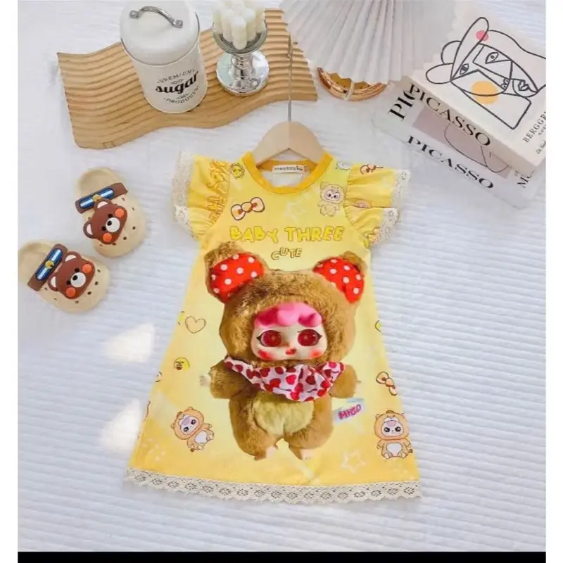 VÁY BABYTHREE PHỐI REN XINH XẮN CHO BÉ GÁI 3