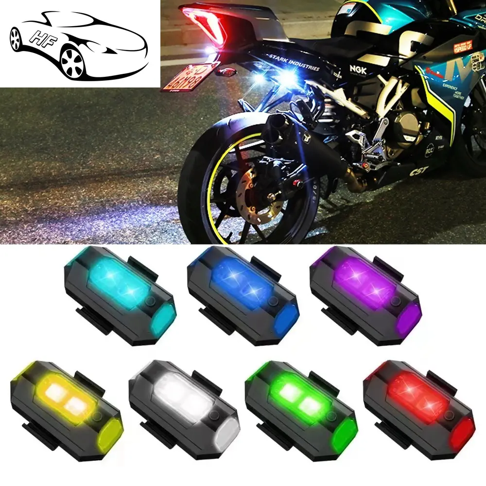 Đèn Cảnh Báo Chống Va Chạm Led Thông Dụng Đèn Tín Hiệu Máy Bay Không Người Lái Mini, Có Đèn Nhấp Nháy Đèn Báo Tín Hiệu Rẽ Xe Máy 7 Màu, [HF]