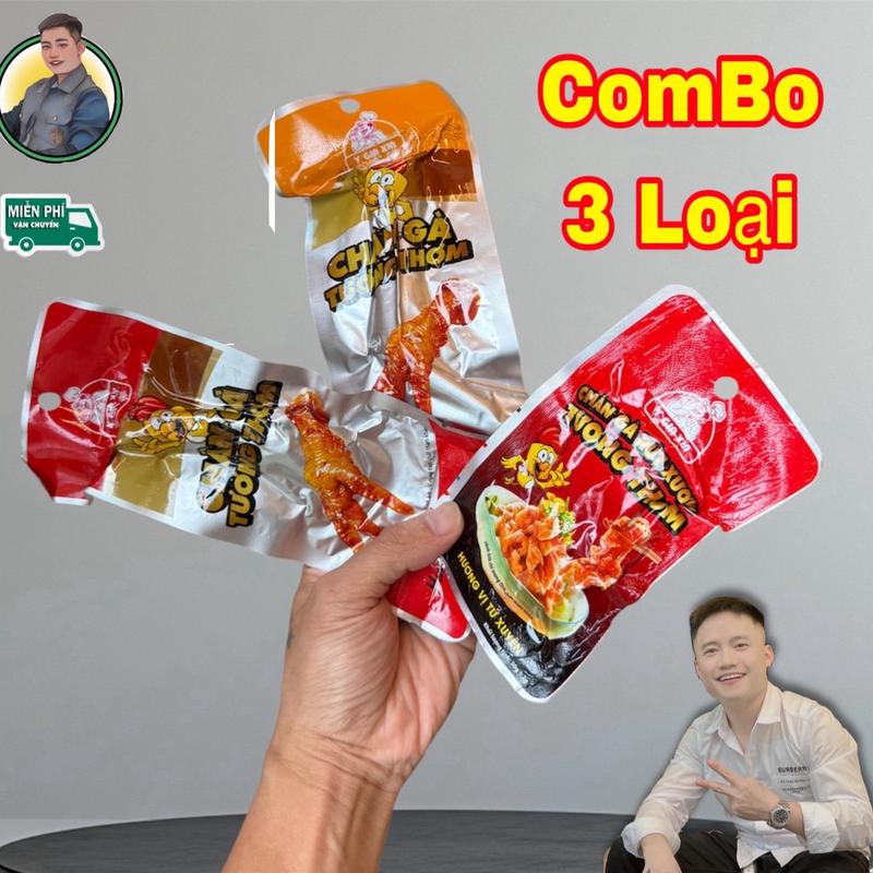 [ Combo Trải Ngiêm 3Loại ] 5vàng+5đỏ+5rút xương Chân Gà Tương Thơm Việt Nam Đồ Ăn Vặt Food