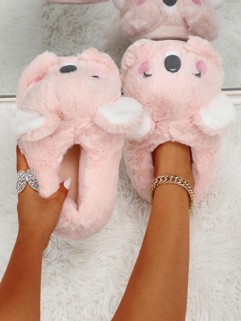 Product Introduction of Women's Cartoon Koala Design Cute House Slippers for Galentineday Gift, Plush Bedroom Valentine's Cozy Fuzzy Slippers, Funny Novelty Fluffy Warm Slippers for Fall & Winter, Black Friday Deal for Girls, Wife 19