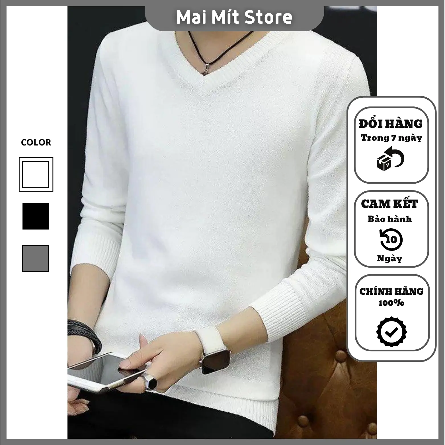Áo Len Nam Nữ  Cổ Tim cao cấp, mềm mại, thoải mái, hiện đại 2024