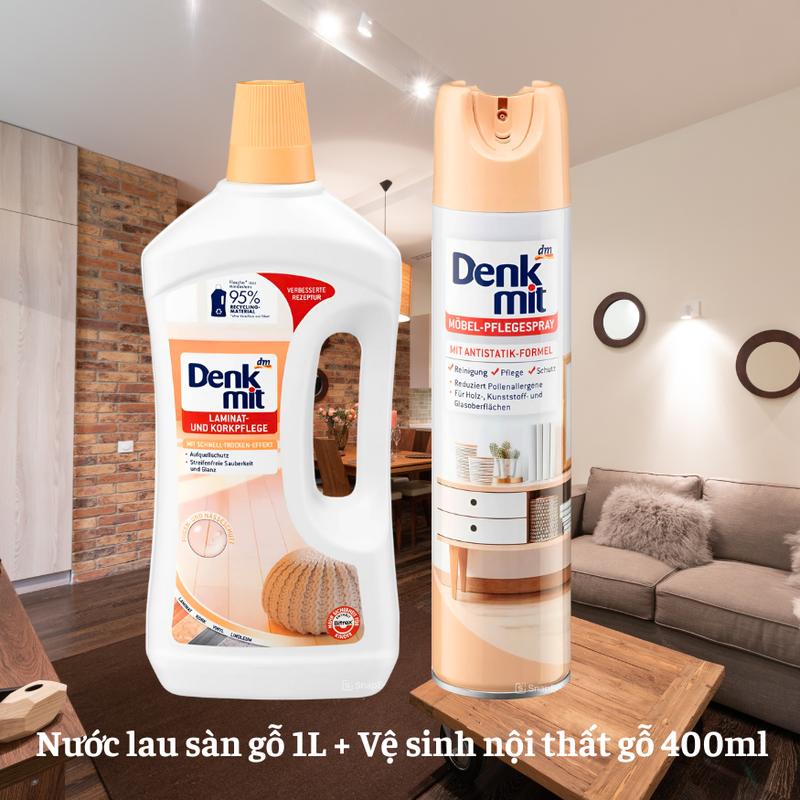 CHAI XỊT VỆ SINH NỘI THẤT GỖ DENKMIT CHAI 400ML LÀM SẠCH VÀ LÀM SÁNG BỀ MẶT GỖ, NGĂN NẤM MỐC, MỐI MỌT 4