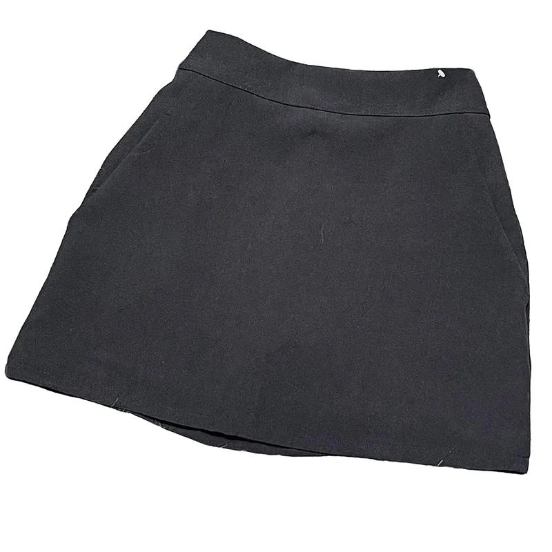  Chân Váy A Trơn Basic Phong Cách Y2K Dễ Phối Trắng Đen Vải Tuyết Mưa Mềm Lưng Cao 