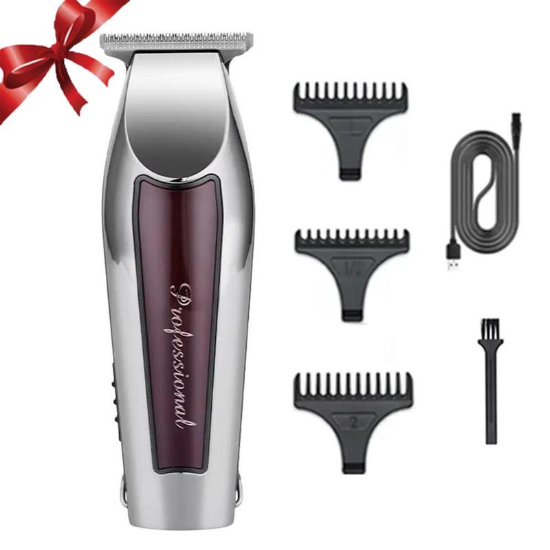 Professional Hair Clipper for Men, 1 Count USB Chargeable Barber Clipper with Limit Combs, Men's Beard Trimmer Hair Clipper Set, Cordless Beard Razor 2