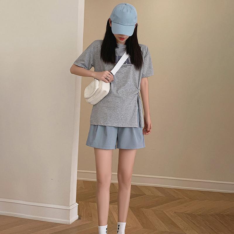 Summer Thin Maternity Shorts For Outer Wear Plus Size Pregnancy Belly Support Casual Loose Wide Leg Cloud Three-point Pants 4