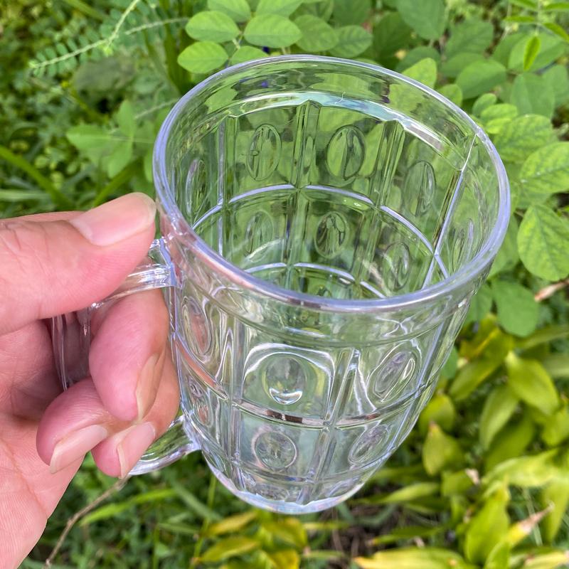 Bộ 6 ly nhựa mica cao cấp, trong suốt, có quai, dùng uống bia, nước ngọt tại gia đình, quán ăn tiện lợi, quán nhậu, đám tiệc - Như Ý Company 6