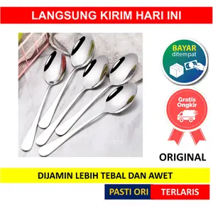 [ SENPOL LUSINAN ] SENDOK POLOS LUSINAN ISI 12 PC PCS 12PC 12PCS POLOSAN Makan Stainless Stain Less Stainlis 1lusin STEEL