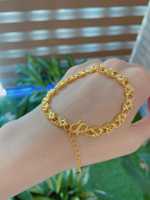 Lắc tay long phụng có dập hiệu 999, phụ kiện women Hoa 3