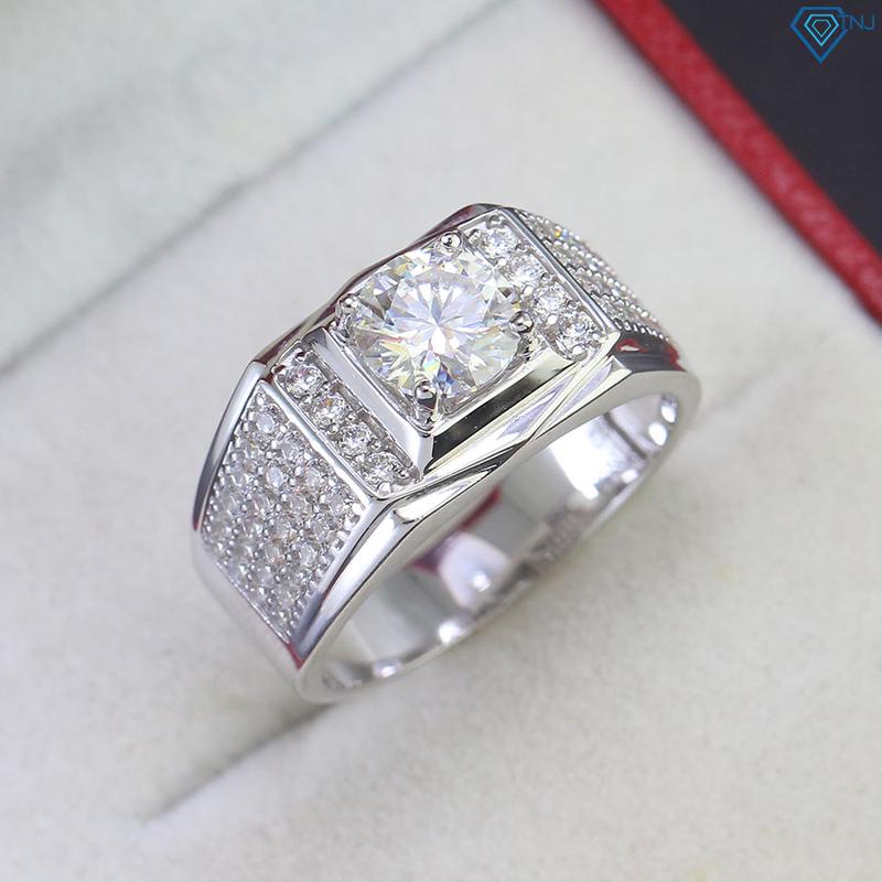 Nhẫn kim cương nhân tạo Moissanite 7 ly cao cấp NNAM0181 có giấy kiểm định GRA