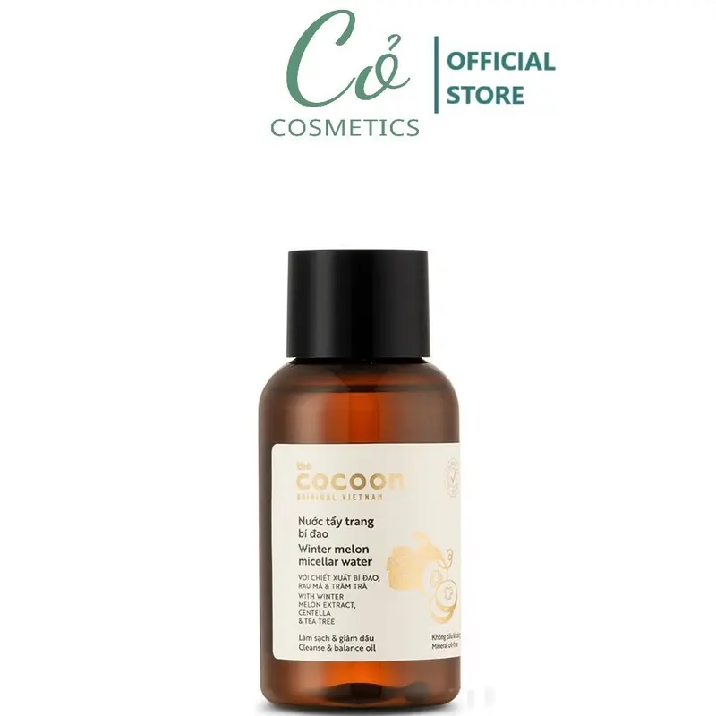 Nước Tẩy Trang Sạch Sâu Dành Cho Da Dầu Mụn Và Nhạy Cảm Chiết Xuất Bí Đao Và Tràm Trà Cocoon 140ML 1