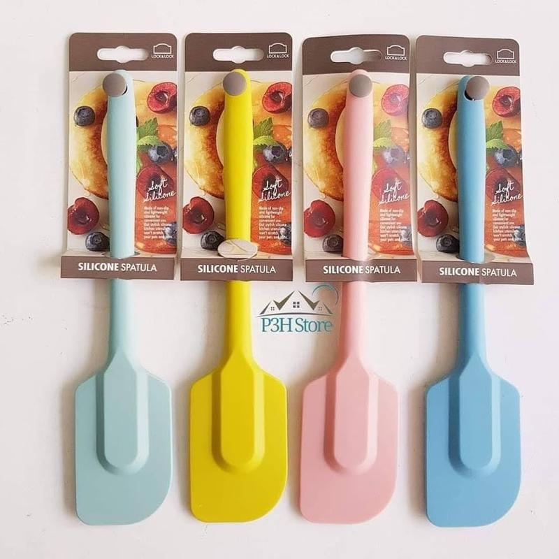 Phới vét bột silicone Lock&Lock cáng dài dụng cụ lật đồ ăn chịu nhiệt chuyên dụng CKT223 LOL125 P3H Store