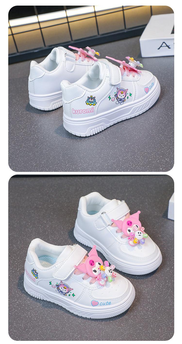 Product Introduction of 2025 Children Casual Shoes for Girls Spring New Fashion Korean Style Soft Bottom Anti-slippery Versatile Trendy Kuromi Baby Walking Sneakers 8