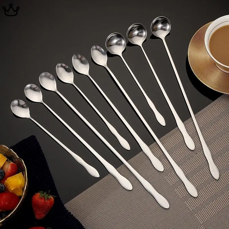 Thìa Khuấy, Cán Dài, Thìa Pha Cà Phê, Làm Bằng Thép Không Gỉ, Có Các Kích Cỡ 20cm, 26cm Và 32cm