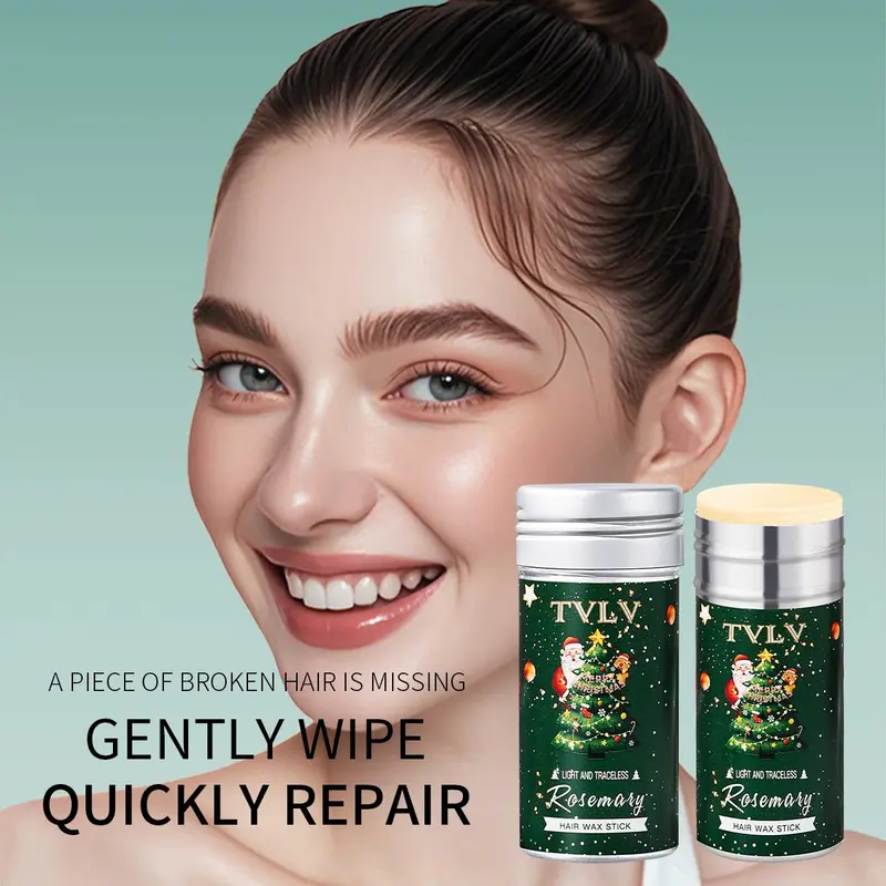 Roll-on Hair Wax Stick, Non Greasy Hair Styling Wax Stick, Suitable for Smooth and Silky Hair, Wigs, Anti Scattering and Edge Frizz Control 2