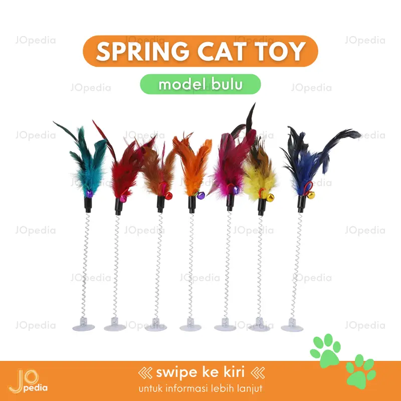 MAINAN PER Kucing Spring Cat Toy Mainan Tikus Bulu Kitten 1