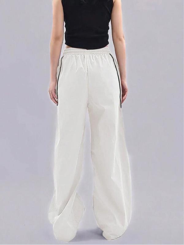 Quần gió nữ Cherrrysweet thể thao vải dù chất lượng cao có dây rút viền phối màu đẹp T131 Women Pants Sport 9