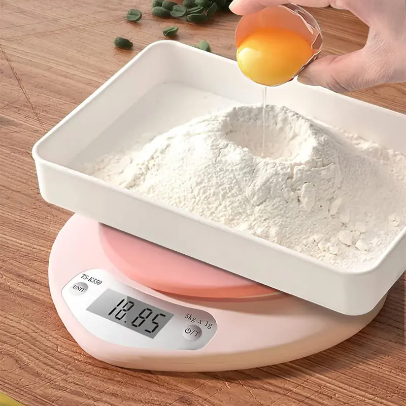 Heart Shaped Kitchen Electronic Food Scale, 1 Count 1g/5kg Food Measuring Tool, Portable Kitchen Measuring Tool for Prep Baked Goods Weigh Food Coffee 2
