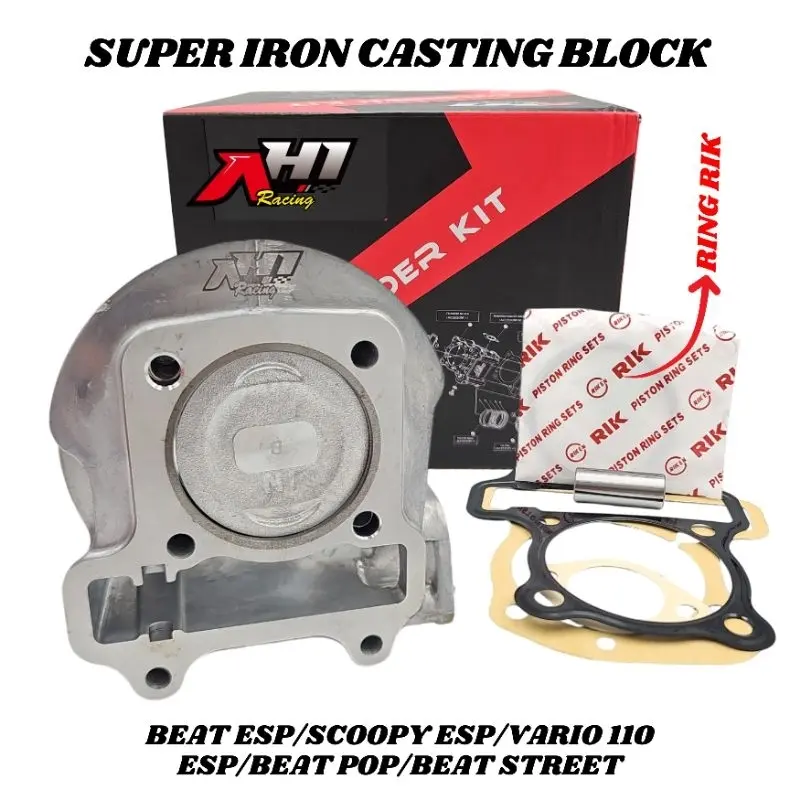 BLOK BLOCK SEHER BORE UP AH1 RACING BEAT SCOOPY VARIO 110 ESP BEAT POP BEAT STREET KODE K44 53.5 MM - CYLINDER BLOK BLOCK BORE UP 53 MM BEAT ESP SCOOPY ESP VARIO 110 ESP AH1 RACING KODE K44 2
