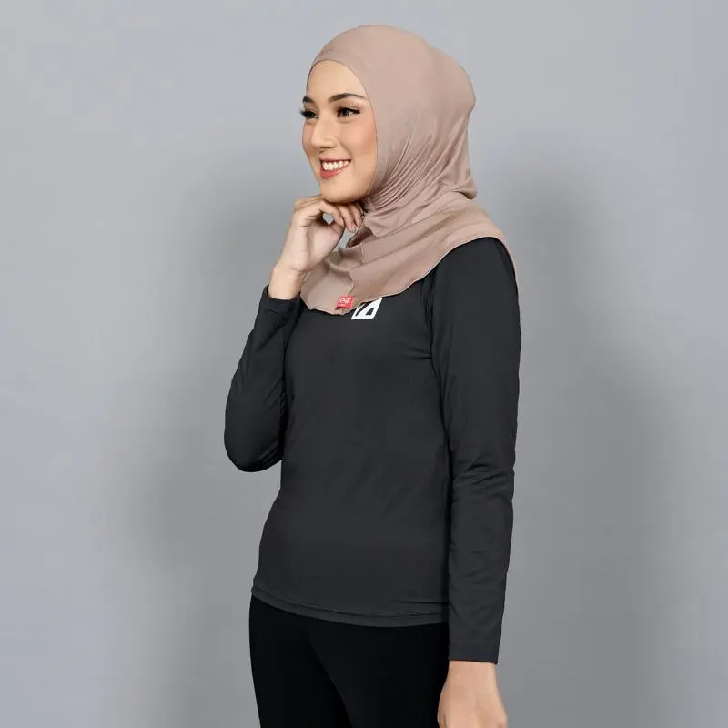 10AM Zeea Hayfa P Erina Sport Hijab Olahraga kerudung  instan  sporty  bergo  muslim dicuci dengan tangan saja zipper black 2