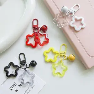 Gantungan Kunci Lonceng Bintang Lima Berbentuk Akrilik Warna Permen