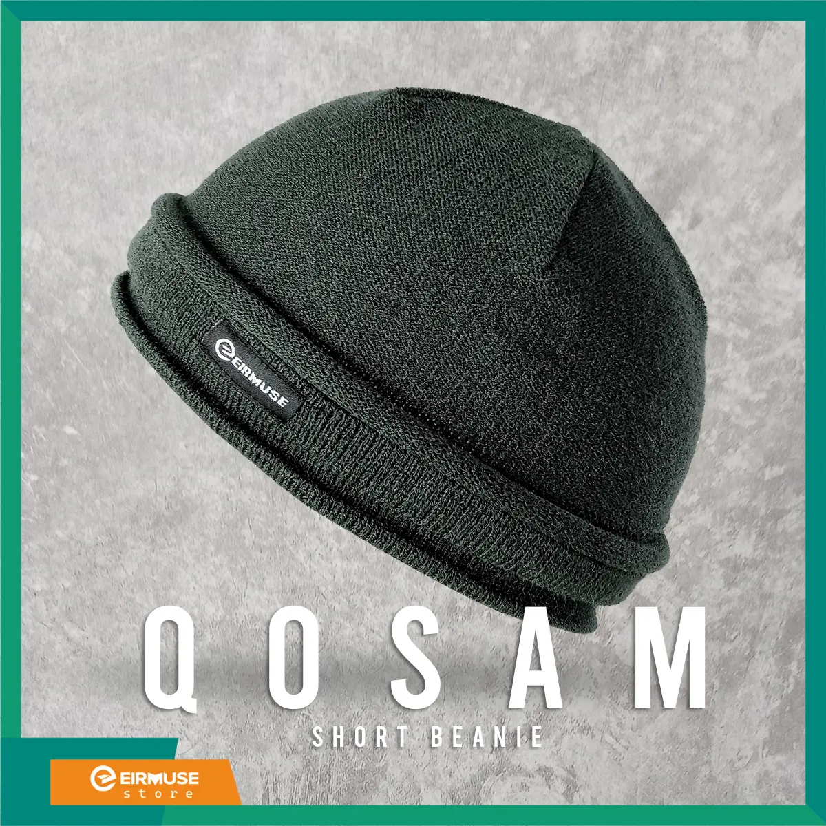 Qosam by Eirmuse Topi kupluk short beanie bisa dipakai peci sholat berbahan rajut untuk dewasa dan anak remaja desain simpel dan modis model terbaru Muslim Kopiah peci premium