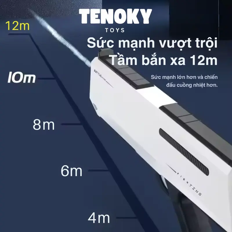 Đồ Chơi Máy Phun Nước Đồ Chơi Không Dây Dùng Pin Tenoky MK401 Có Khả Năng Hút Nước Bằng Điện, Chống Nước, Phun Xa, An Toàn 3