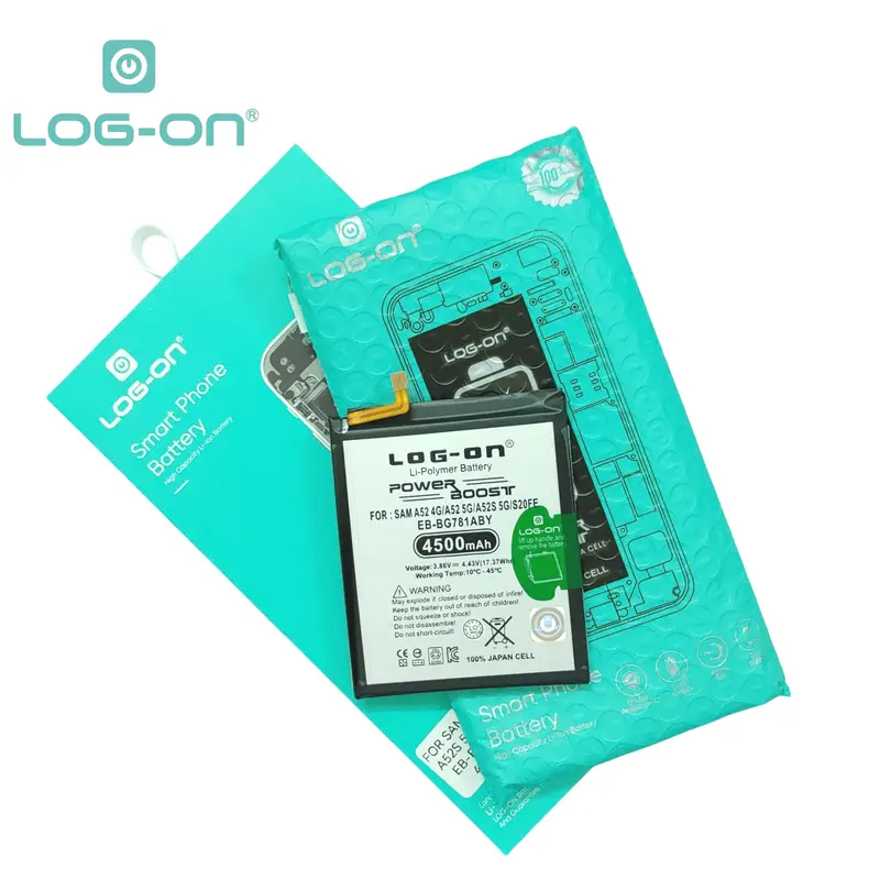 Baterai Log On EB-BG781ABY Untuk Samsung A52 / A52s / S20 FE Power Boost - Kapasitas 4500mAh Original Battery Batre - 1 Tahun Garansi 4