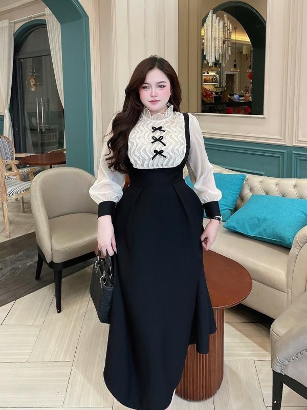 Product Introduction of Đầm dài sống nước 60-90kg L xl xxl chất ford tuyết Quỳnh như bigsize 14