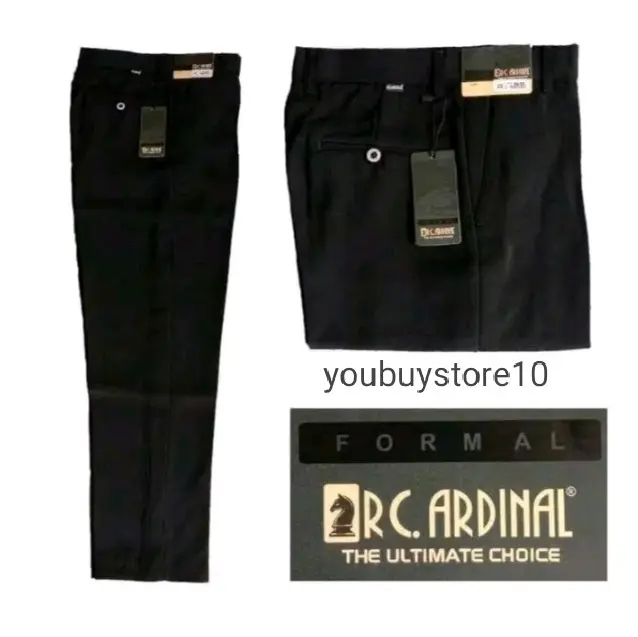 Celana Bahan Dasar Cardinal Premium Original Standar Reguler Pria Kerja Kantor Formal  Panjang Hitam Tebal 0
