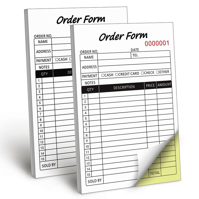 Ticket Receipt Book, a 2-part carbonless sales invoice book for small ...