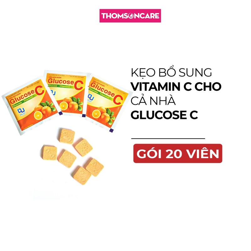 Viên ngậm vitamin C COMBO 4 GÓI GLUCOSE C bổ sung vitamin C cho cơ thể