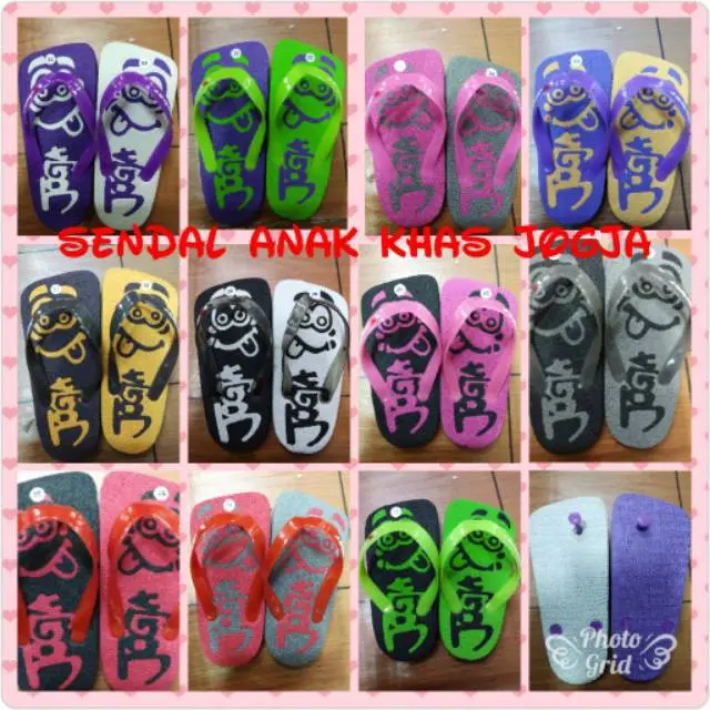 Sendal anak jogja ukuran 21-35 / sendal japit anak khas malioboro jogja / oleh oleh sendal anak khas jogja / sendal jepit murah 1