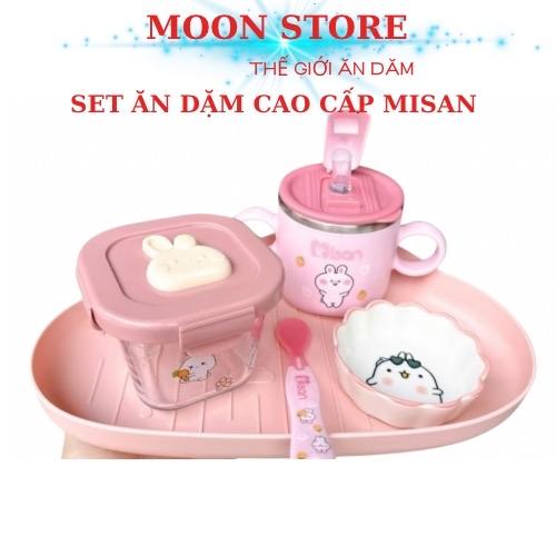 Set ăn dặm cao cấp Misan khay bát thìa ăn dặm - Mẹ xem kĩ mô tả nhé