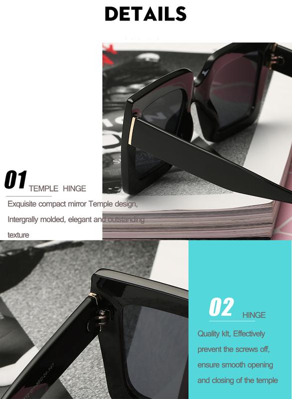 Product Introduction of Oversized Sunglasses Women Large Size Sunglasses Men Transparent Gradient Frame Vintage Big Retro Sun Glasses Female Male 12