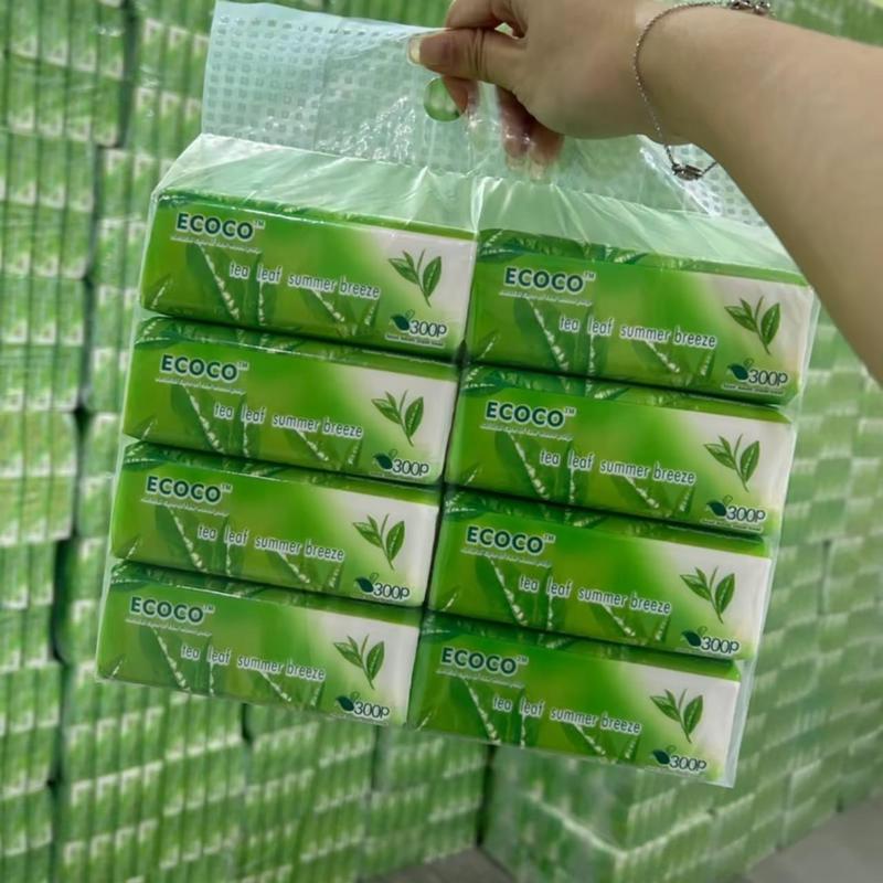 Organic green tea Facial Tissue Paper 4 ply 8Packs Tissue Napkin ...