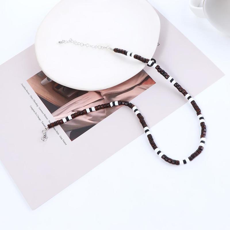 Product Introduction of Vòng Cổ Nam, Tối Giản Và Đơn Giản, Thanh Lịch, Làm Bằng Gỗ, Phong Cách Bohemian, Với Đồ Trang Sức Nam, Vòng Cổ Choker, Vòng Cổ Họa Tiết Đơn Giản, Thời Trang, Thích Hợp Làm Quà Tặng Nam 9