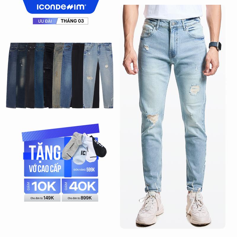 Quần Jeans Nam ICONDENIM, Quần Bò Form Slimfit Nhiều Màu