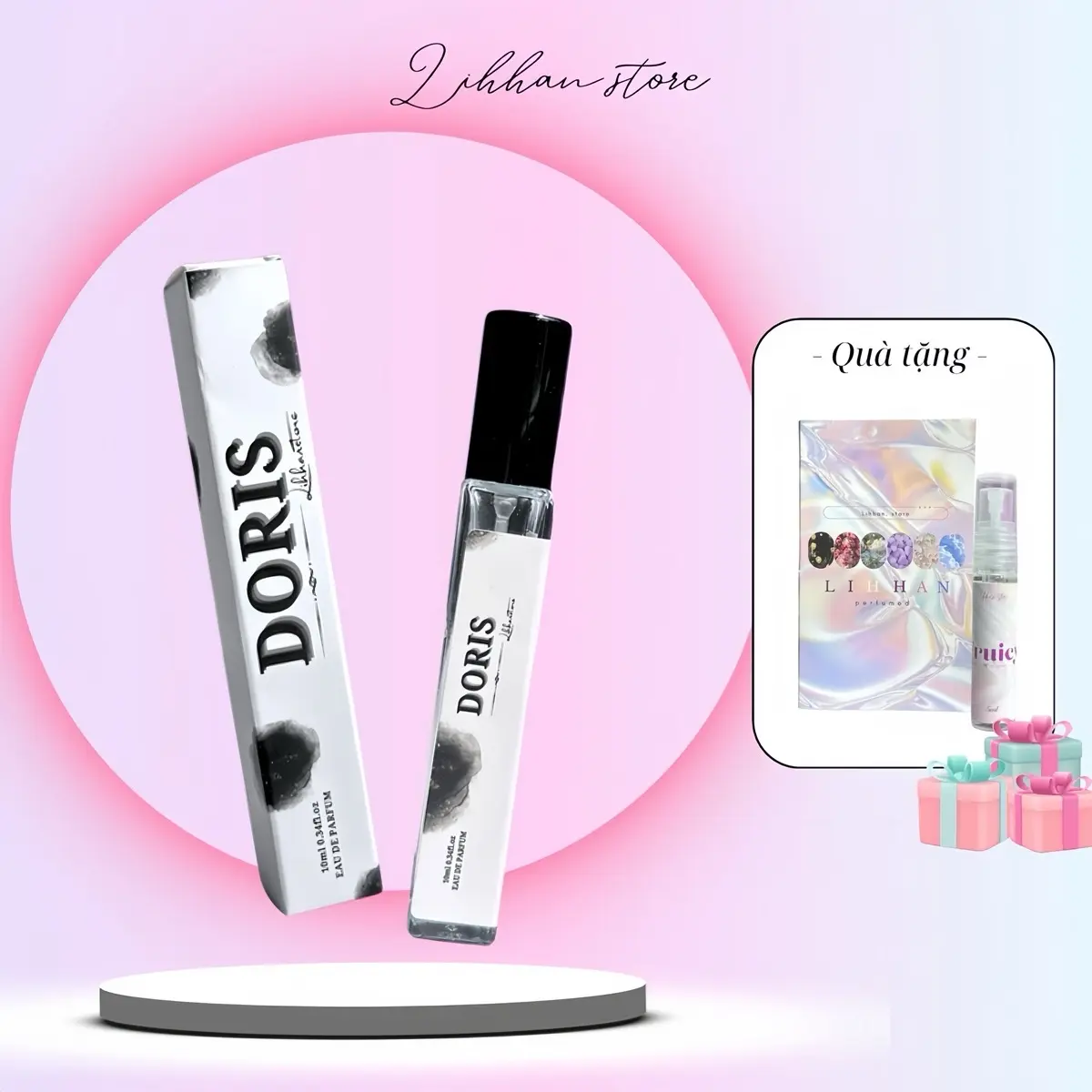 [ MUA 1 TẶNG 1 ]  Nước Hoa Nữ Lihhan 10ml , Doris hương thơm ngọt dịu tinh tế - Cosmetic Xịt Thơm Perfume Women Tinh Dầu Mỹ Phẩm