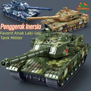GEMBIRA TOYS Tank Militer Inersia Ukuran Besar | Mainan Perang Favorit Anak Laki-laki | Hadiah Ulang Tahun Viral